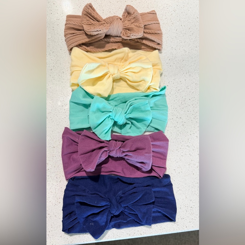 Colorful Bow Headbands Set